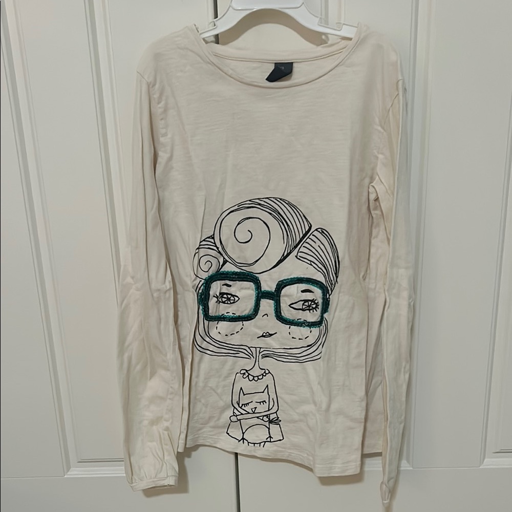 zara kids 11-12 long sleeve girls graphic tee